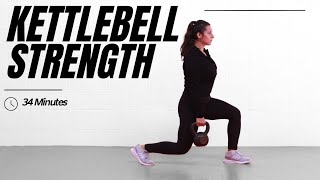 Full Body Kettlebell Strength Workout  Conditioning [upl. by Elleiram531]