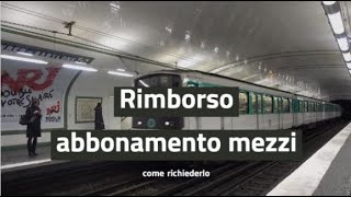 Rimborso abbonamento mezzi come richiederlo [upl. by Adriene]