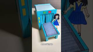 A Story Of Ticket Examiner 👮‍♂️mini wood toywoodworking art skill  hand craft ytshorts [upl. by Primalia705]