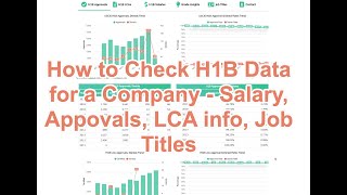 How to check H1B Visa Data for a Company  Salary Approvals LCAs Job Titles [upl. by Kirima]