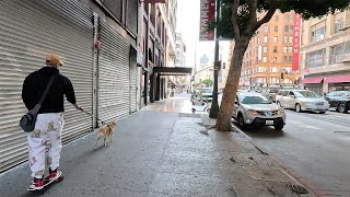 Downtown Los Angeles Tuesday Tour 4K 60fps [upl. by Gnoud]