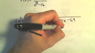 Find Asymptotes of a Rational Function Vertical and ObliqueSlant Ex 2 [upl. by Enrichetta]