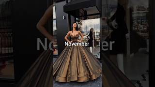 Choose your Birthday Month to see your Dress Brown Edition fashion dress dresses [upl. by Arimay]