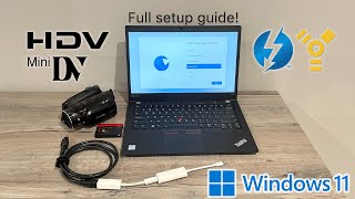 How to capture DV amp HDV video tapes on a Windows 11 PC using FireWire to Thunderbolt 3USBC [upl. by Shanta]