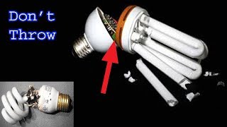 Top 5 Useful diy projects using old CFL light bulb diy ideas dont throw [upl. by Eidua]