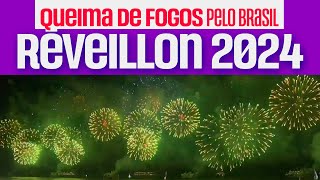 RÃ‰VEILLON 2024 Queima de fogos em Copacabana e pelo Brasil  TV Globo [upl. by Nytsrik]