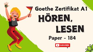 German Goethe A1 Exam Practice  Paper  184  Hören Lesen mit Antworten  GermanAdda [upl. by Balthazar]