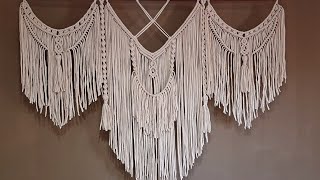 Macramé Wall Hanging Tutorial Tutorial Tapiz de Macramé [upl. by Ute157]