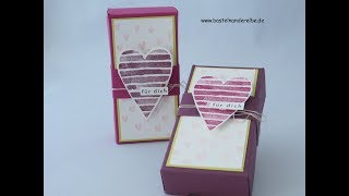 Taschentuch Verpackung aus Papier basteln mit Stampin Up [upl. by Annaigroeg]