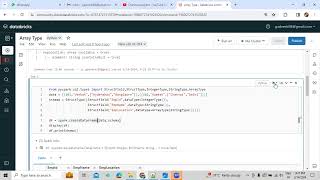 66Understand about Array Type in Databricks using PySpark in Telugu [upl. by Sumahs37]