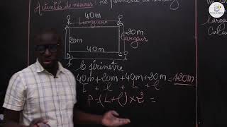 Cours  CE1  Mathématiques Activités de mesures  Le périmètre du rectangle  M Guèye [upl. by Kaehpos]