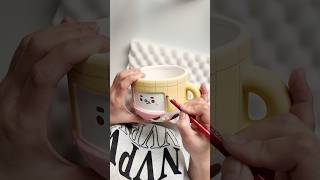 Lets underglazepaint my Woody handmade cup potterylife clayart craft pottery shorts [upl. by Adelpho164]