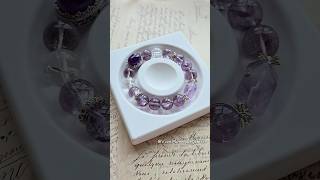 Amethyst Azeztulite Bracelet💜🌟diy crystaljewelry crystals handmade handmadejewelry beads [upl. by Llyrad18]