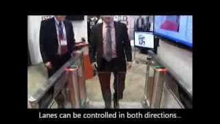 SlimLane integrated with biometrics technology at ASIS 2013 [upl. by Aynotel473]