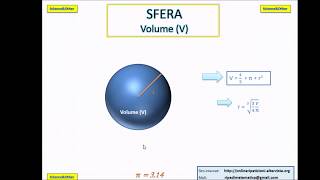 Sfera formule di Area e Volume [upl. by Nywg43]