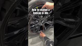 After changing the hubcap its like changing a Teslateslaupgrades wheelcover modifiedtesla [upl. by Ayanaj]