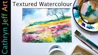 Watercolour with Textures of Tissue Gesso Sand [upl. by Colman]