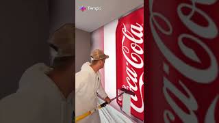 Painted Wall of CocaCola tempoapp [upl. by Gwyn]