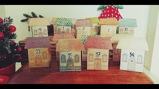 How to Printable Advent Calendar printable digitalprintables adventcalendar houses christmas [upl. by Aleedis]