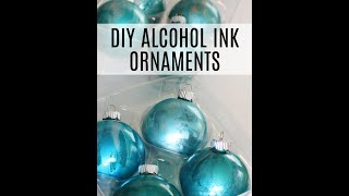 How to Make Alcohol Ink Ornaments  Two Ways Easy DIY Christmas Tree Ornament Idea Anyone Can Do [upl. by Eelaroc]