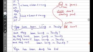 Grammar class 8 Present Perfect Continuous Tense [upl. by Editha]