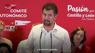 Luis Tudanca quotCuanto más débil está el PP y más fuerte está el PSOE mejor le va a Castilla y Leónquot [upl. by Ewart477]