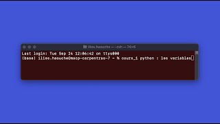 python  les variables [upl. by Rybma]