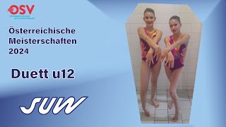 Österreichische Meisterschaften 2024 u12 Duett der SUW [upl. by Akcinat227]