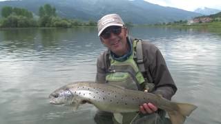 CampR Fly fishing Trout Blatnjaca endemic species of Plav lake by Tero [upl. by Hayn]