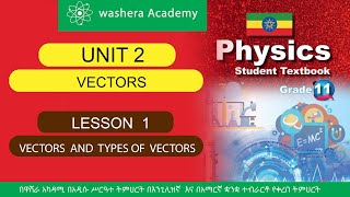 PHYSICS GRADE 11 UNIT 2 LESSON 1 VECTORS AND TYPES OF VECTORS [upl. by Nilrev]