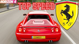 Forza Horizon 4 Realistic Top Speed  Ferrari F355 Berlinetta 1994 Gameplay [upl. by Follmer965]