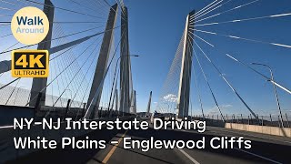 【4K60】 NYNJ Interstate Local Driving White Plains NY  Englewood Cliffs NJ [upl. by Araminta374]