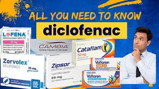 Diclofenac  Cambia  Cataflam  Lofena  Zipsor  Voltaren  All you need to know in 5 minutes [upl. by Aiuqal817]