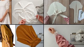 🔥 4  Different Sleeve Designs for Sewing Lovers Sewing Techniques [upl. by Nalyad]