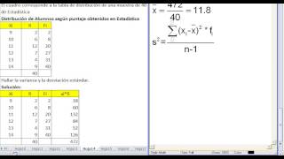 varianza y desviación estándar muestral para datos agrupados sin intervalos [upl. by Enogitna]