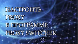 Настройка прокси в программе Proxy Switcher [upl. by Oraneg335]