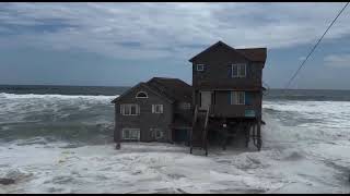 Oceanfront house collapses into ocean in Rodanthe North Carolina [upl. by Roderic]