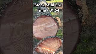 Which chainsaw cuts faster Stock Stihl 661 VS Ported 661 stihl [upl. by Eelanna]