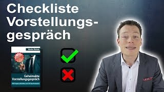 Checkliste Vorstellungsgespräch Wie fit sind Sie Vorstellungsgespräch Vorbereitung  MWehrle [upl. by Herwick18]