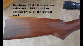 Refinishing a wood rifle stock with TruOil 22 long rifle Stevens Favorite [upl. by Raseda]