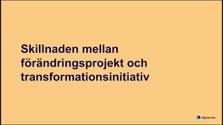 Skillnaden mellan förändring och transformation [upl. by Esemaj]