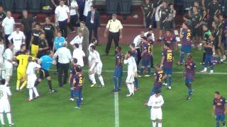 Barça Vs Real Madrid 32 Marcelos Fault On Fabregas  Fight 17082011 HD [upl. by Nikos901]