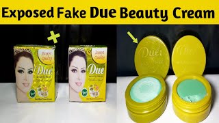 Due Beauty Cream Original VS Due Beauty Cream Fake ReviewPrice Side Effects [upl. by Powell]