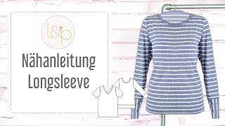 Nähanleitung lillesol Longsleeve  mit VAusschnitt oder Rundhals nähen [upl. by Nauqe]