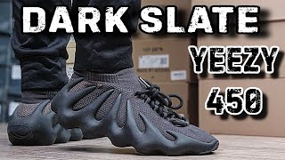 Yeezy 450 Dark Slate Sneaker Review amp On Feet [upl. by Pasadis]