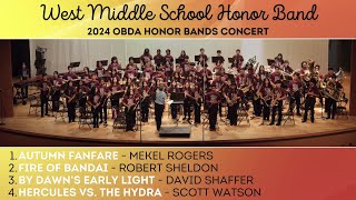 2024 OBDA West Middle School Honor Band  Full Concert Video [upl. by Funch]