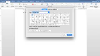 Inserting Symbols in Word 2016 for Mac [upl. by Clarence]