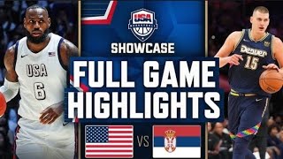 USA Vs Serbia 🏀 FULL GAME HIGHLIGHTS SEMIFINAL paris 2024 Olympic [upl. by Ollopa]