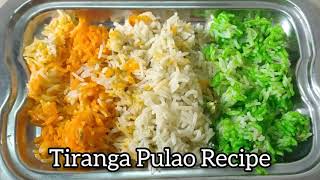 Tiranga Pulao Recipe  TriColour Rice Recipe  Tiranga Rice Recipe [upl. by Burgess]