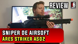 ★ REVIEW SNIPER de AIRSOFT Ares Striker AS02 [upl. by Wolfie398]